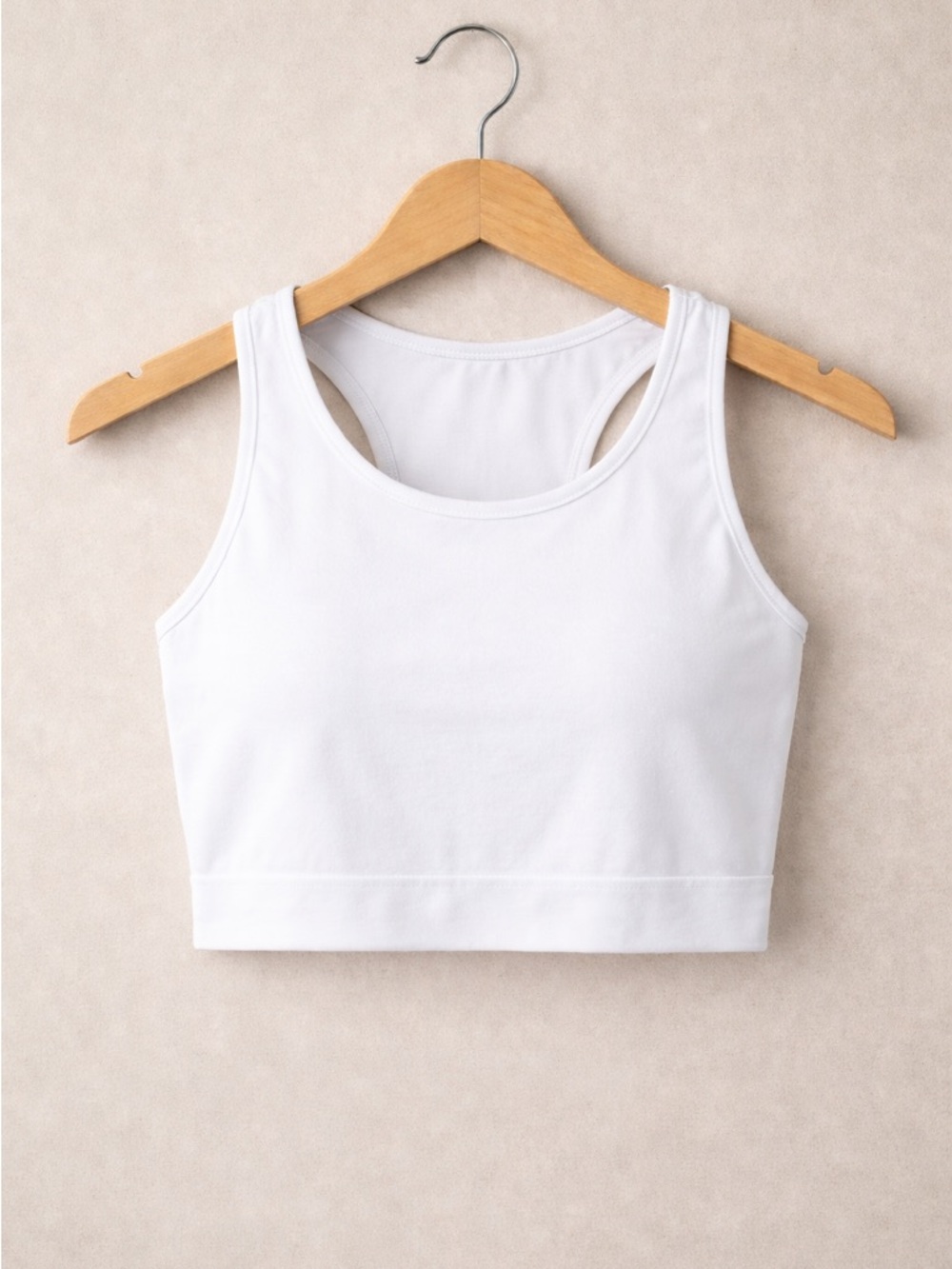 White Racerback Sports Bralette